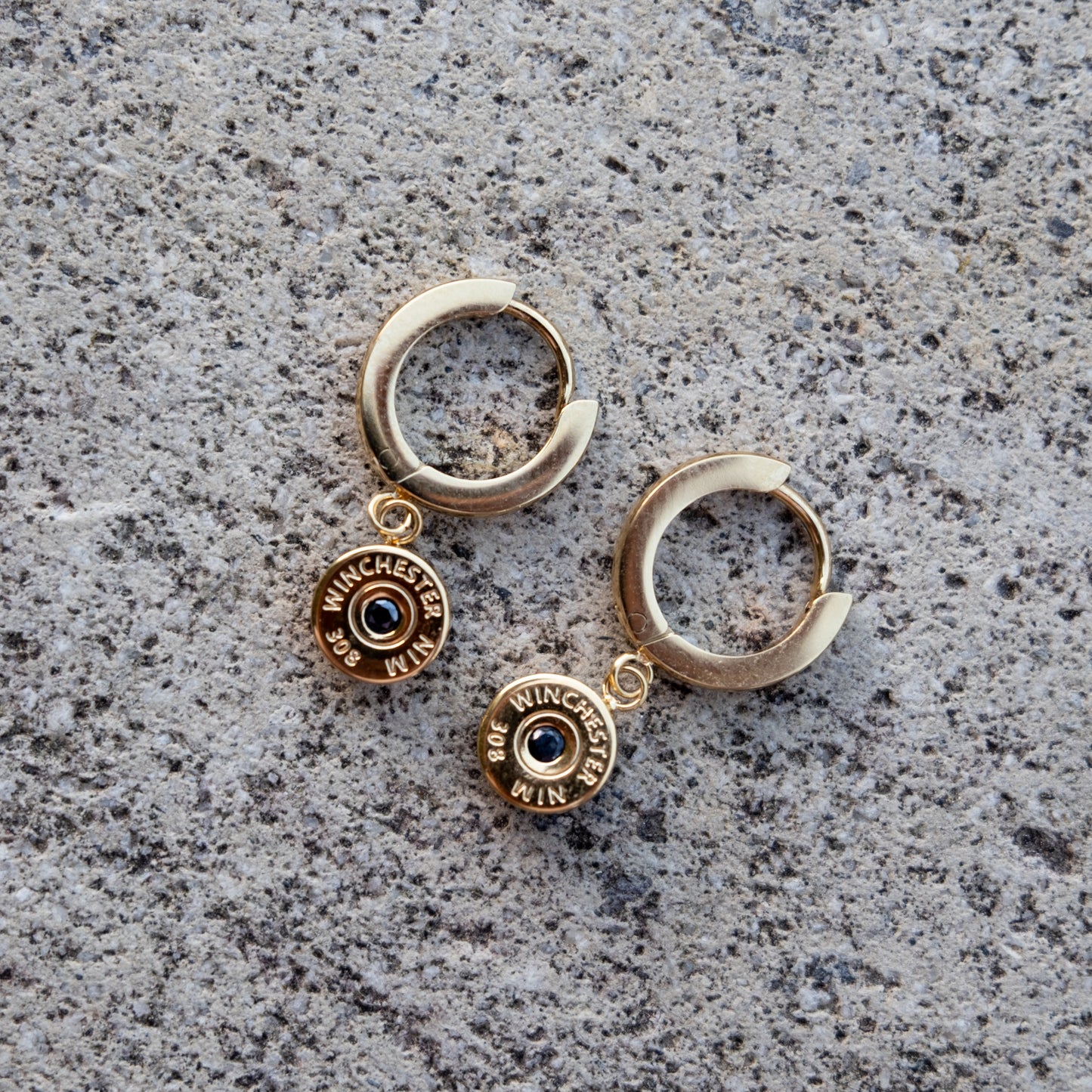 Winchester 308 Bullet Earrings Gold